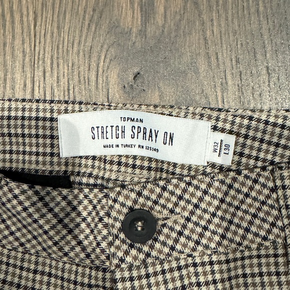 Topman Stretch Spray-on Dress pants skinny vintage W32/L30 - Picture 3 of 4